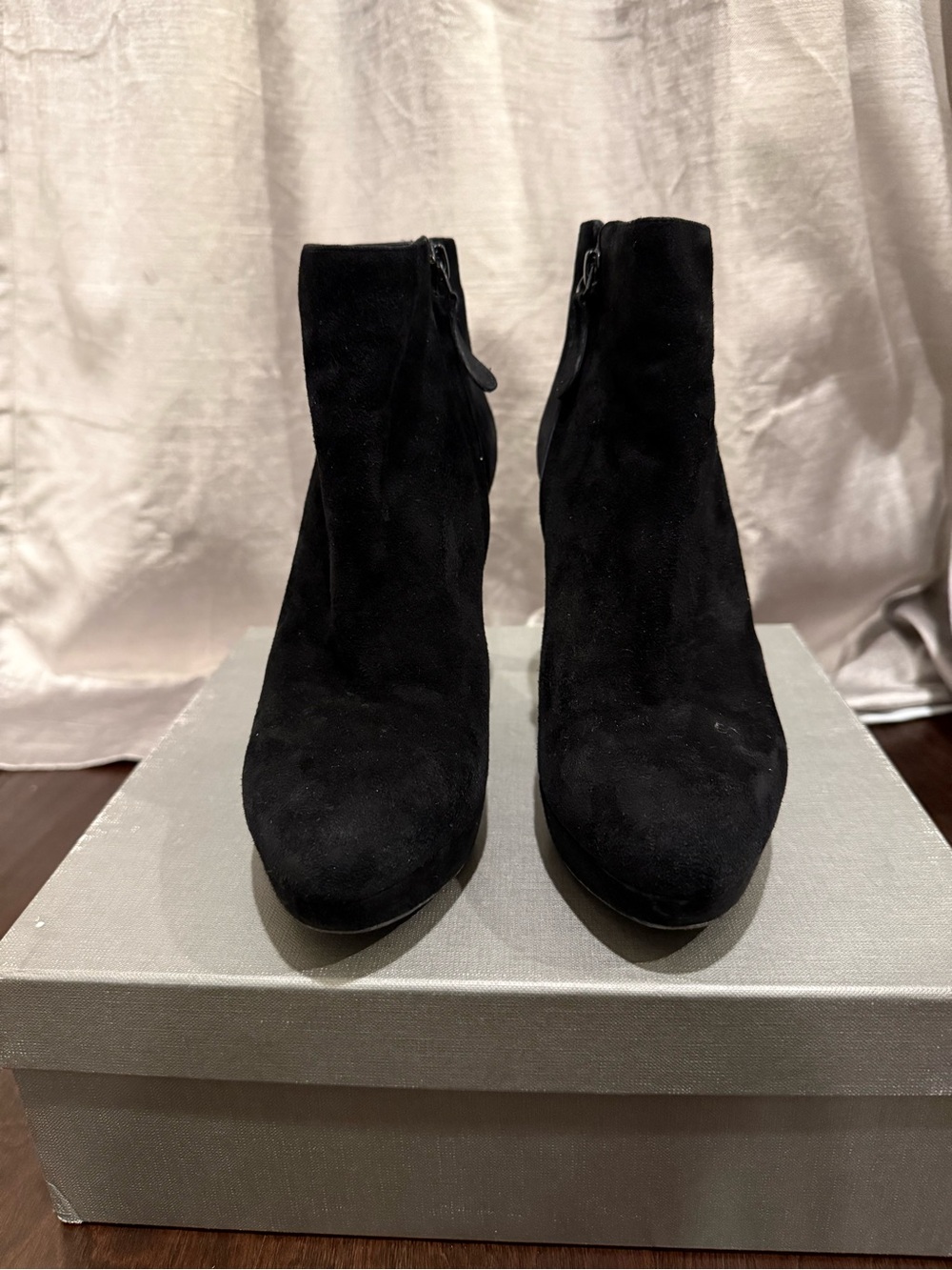 Alexander McQueen Black Suede Ankle Boots